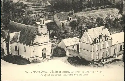 AK / Ansichtskarte Chambord Eglise Ecole *