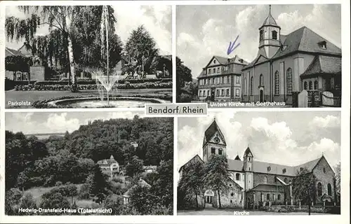 AK / Ansichtskarte Bendorf Parkplatz Goethehaus Hedwig-Dransfeld-Haus Kirche x