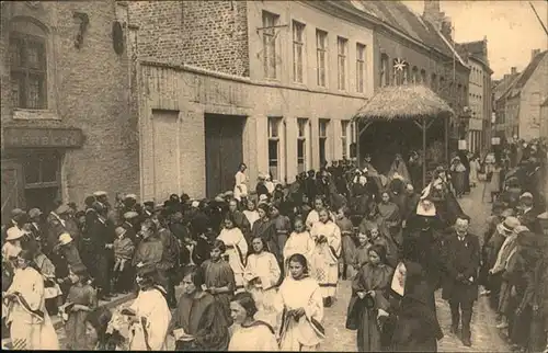 AK / Ansichtskarte Furnes Procession de Penitence Etable de Bethleem *