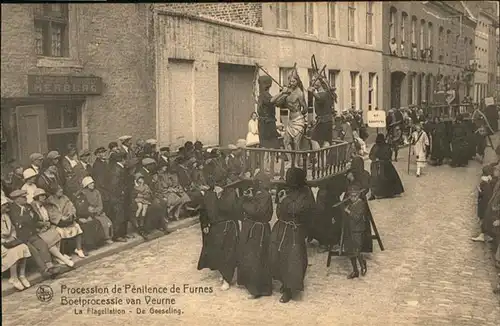 AK / Ansichtskarte Furnes Procession de Penitence la Flagellation *