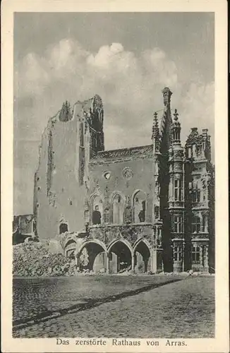 Arras Zerstoertes Rathaus  *