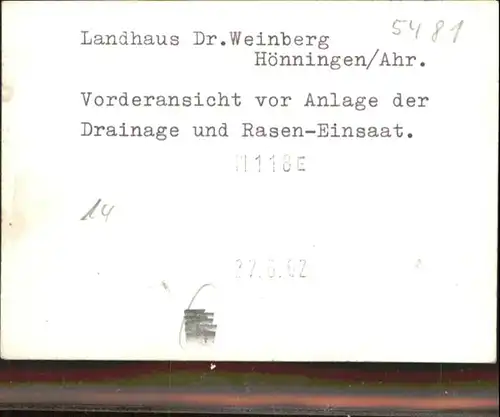 Hoenningen Landhaus Dr Weinberg *