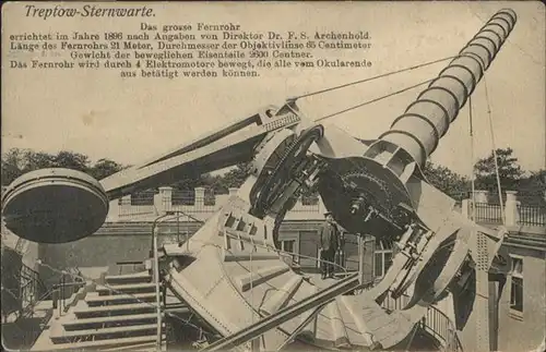 AK / Ansichtskarte Observatorium Treptow Sternwarte Fernrohr