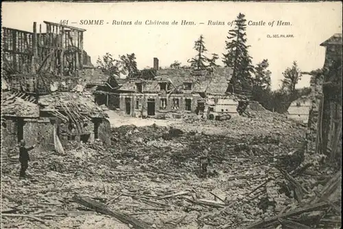 AK / Ansichtskarte Somme [?] Ruines du Chateau de Hem 