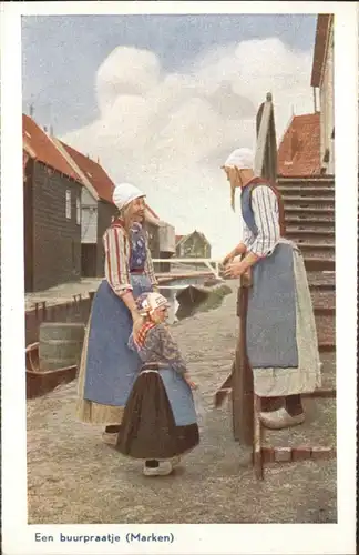 AK / Ansichtskarte Marken een buurpraatje / Niederlande /Niederlande