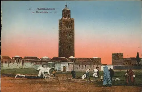 Marrakech Esel Koutoubia / Marokko /Marokko