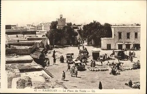 AK / Ansichtskarte Kairouan Place Tunis /  /
