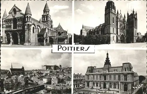 AK / Ansichtskarte Poitiers Vienne
Eglise N. D. la Grande
Cathedrale St. Pierre
Eglise St. Radegonde /  /