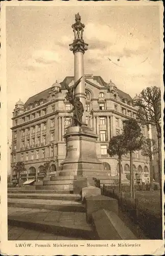 AK / Ansichtskarte Lwow Monument de Mickiewiez / Polen /Polen