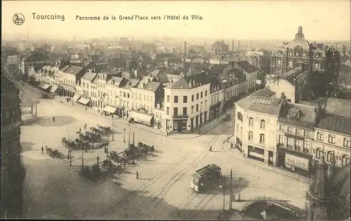 AK / Ansichtskarte Tourcoing panorama de la Grand`Place
vers l`Hotel de Ville /  /