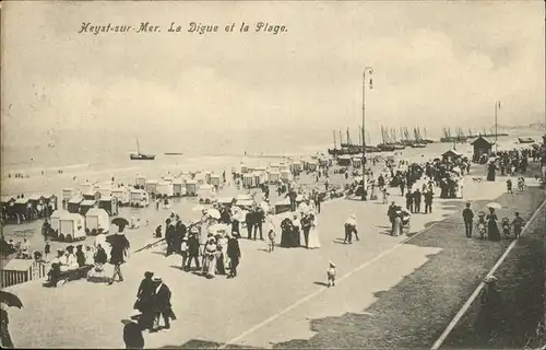 Heyst-sur-Mer La Digue et la Plage Kat. 