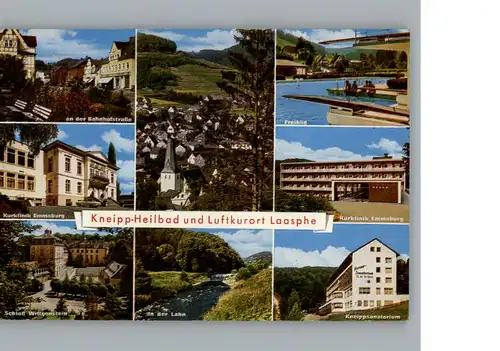 Bad Laasphe Kurklinik Emmaburg, Kneippsanatorium, Freibad, an der Bahnhofstr. /  /