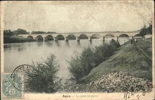 Agen Pont Pierre Kat. Agen