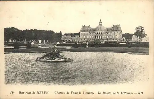 AK / Ansichtskarte Melun Chateau Vaux Vicomte Bassin Tritonne Kat. Melun