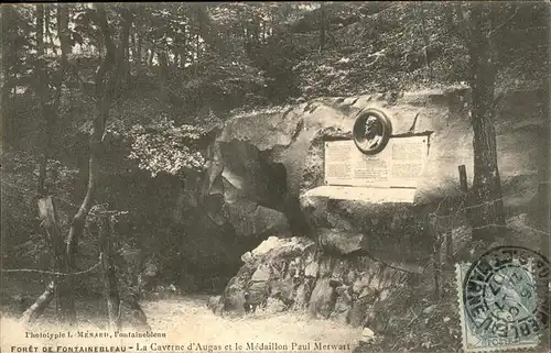 AK / Ansichtskarte Fontainebleau Medaillon Paul Merwart Kat. Fontainebleau