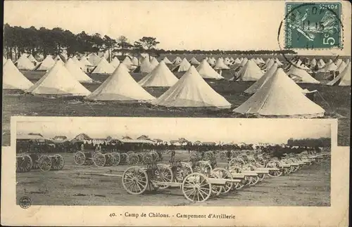 Chalons-en-Champagne Campement d Artillerie Kat. Chalons-en-Champagne