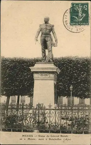 Meaux Statue General Raoult Kat. Meaux