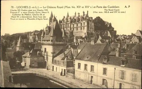 Loches Chateau Royal Porte Cordeliers Kat. Loches