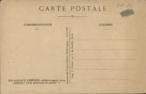 Elsass Fahne Pferd  Kat. Regionales