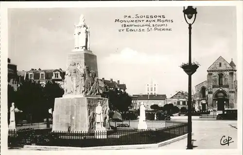 Soissons Monument aux Morts Eglise St.-Pierre Kat. Soissons