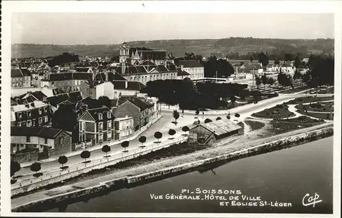 Soissons Hotel de Ville Eglise St. Leger Kat. Soissons