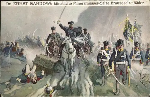 Werbung Militaria Dr Ernst Sandow Mineralwasser Kat. Werbung