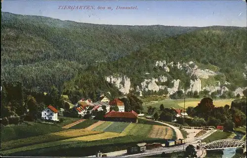 Tiergarten Donautal Bruecke Eisenbahn Kat. Oberkirch