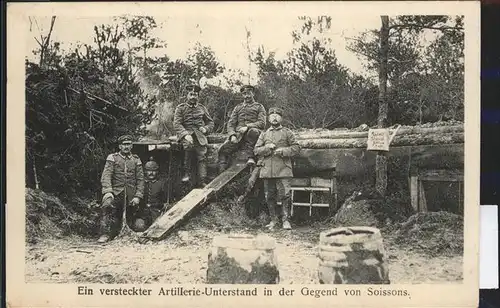 Soissons Versteckter Artillerieunterstand bei Soissons Kat. Soissons