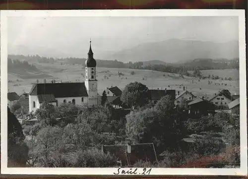 Bayersoien Panorama mit Kirche Kat. Deutschland