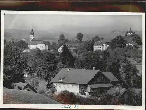 Bayersoien Panorama mit Kirche Kat. Deutschland