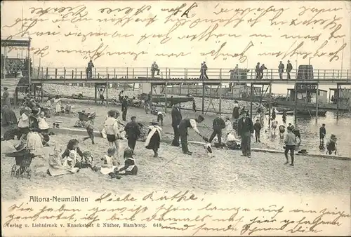 Altona Neumuehlen Strandleben Kat. Deutschland