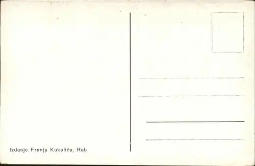 wz94841 Rab Kroatien Otok Rab Gasse Kirche Kuenstlerkarte Handel-Mazetti Kategorie.  Alte Ansichtskarten