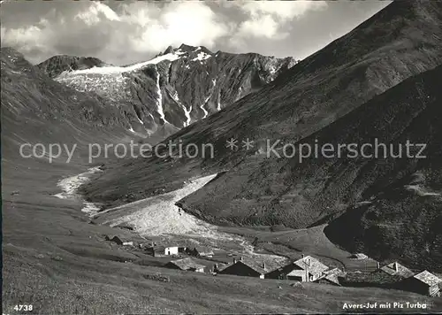Avers Panorama mit Piz Turba Oberhalbsteiner Alpen Kat. Juf