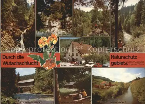 Wutachschlucht Schwarzwald Stalleggerbruecke Schattenmuehle Wutachmuehle