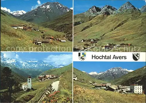 Avers Hochtal Puert Avers Cresta Mazzaspitz Cresta mit Waengahorn Kat. Juf