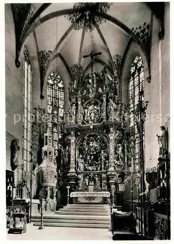 ueberlingen Bodensee St Nikolaus Muenster Hochaltar mit Sakramentshaus Kat. ueberlingen