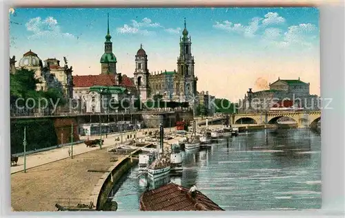 Dresden Landungsplatz der Dampfschiffe Kat. Dresden Elbe