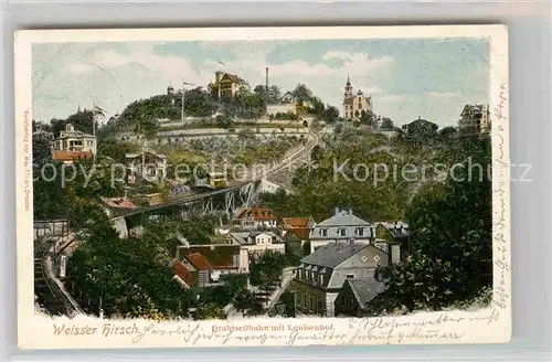 Weisser Hirsch Drahtseilbahn mit Louisenhof Kat. Dresden