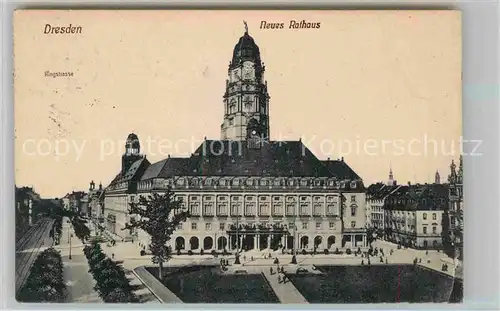 Dresden Neues Rathaus Kat. Dresden Elbe