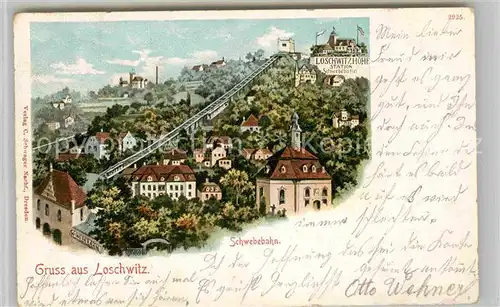 Loschwitz Schwebebahn Kat. Dresden