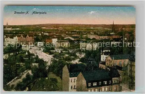 Dresden Albertplatz Panorama Kat. Dresden Elbe