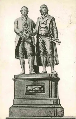 Denkmal Goethe Schiller Weimar  Kat. Denkmaeler