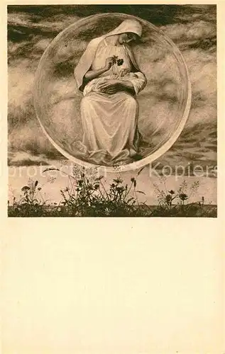 Franke Hans Madonna in der Mondsichel Kat. Kuenstlerkarte