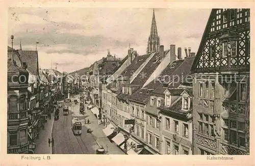 Strassenbahn Freiburg im Breisgau Kaiserstrasse Kat. Strassenbahn