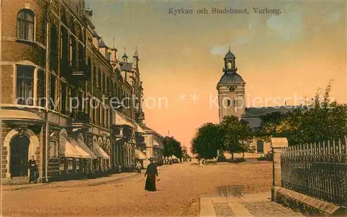 Varberg Kyrkan och Stadshuset Kat. Varberg