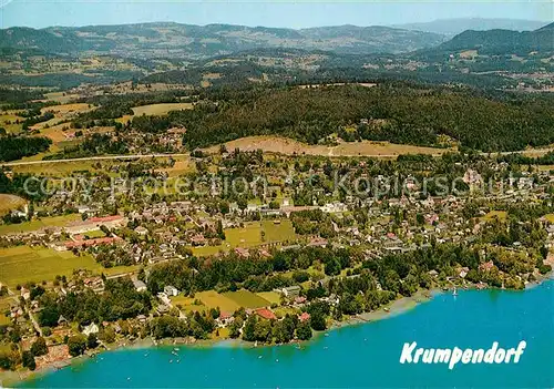 AK / Ansichtskarte Krumpendorf Woerthersee Luftkurort und Alpenseebad Fliegeraufnahme