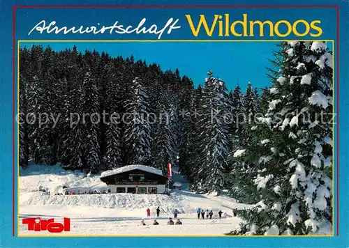 AK / Ansichtskarte Wildmoos Almwirtschaft Olympialoipen Wintersportplatz Kat. Seefeld Tirol