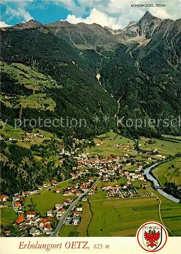 Oetz Sommer und Wintererholungsort Alpenpanorama Fliegeraufnahme Kat. Oetz