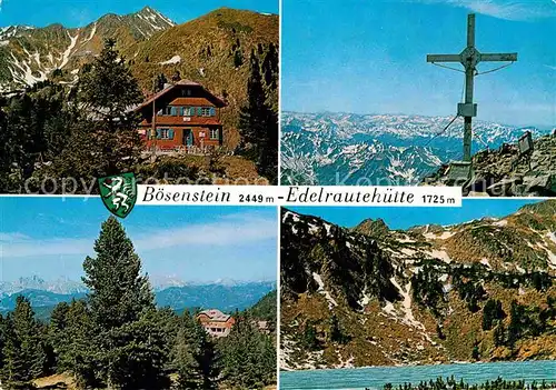 Liezen Steiermark Boesenstein Edelrautehuette Gipfelkreuz Fernsicht Alpenpanorama Kat. Liezen