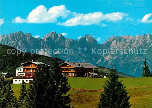 Kirchberg Tirol Alpengasthof Maierl gegen Wilden Kaiser Kaisergebirge Kat. Kirchberg in Tirol